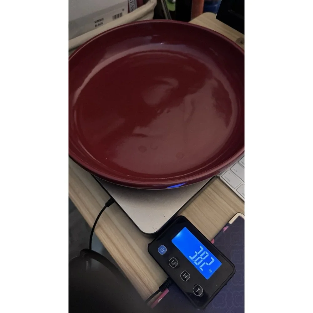 Emile Henry Flame Red Ceramic Tart Tarte Tatin 2 Piece Set Cook/Serve Bake Dish